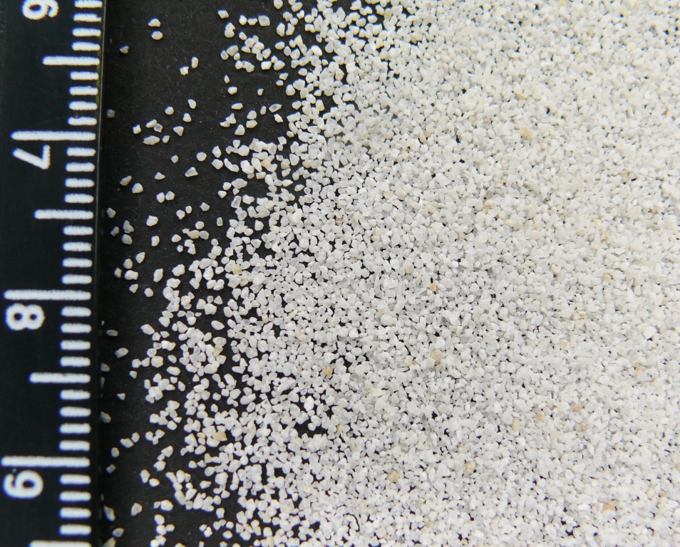 Мрамор бело-серый 0,2-0,5 мм с линейкой